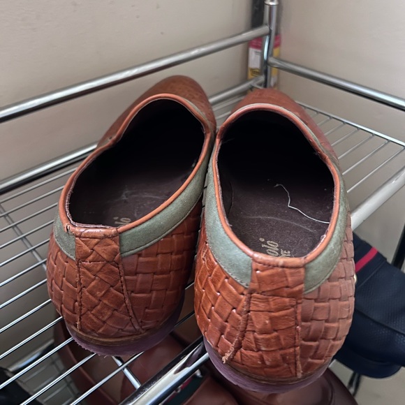 Golden Solo made in Turkey 🇹🇷 wicker texture with suede green top piece - Picture 2 of 4